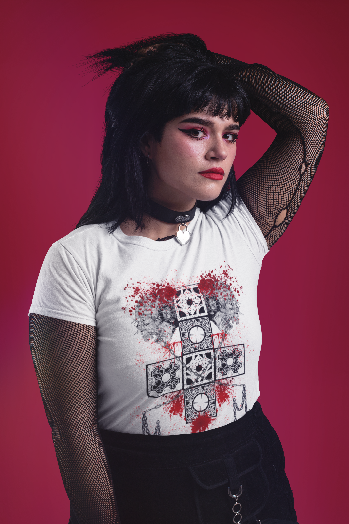 mockup-of-a-goth-woman-modeling-a-t-shirt-in-a-studio-26866